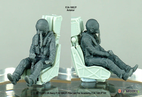 DEFモデル DF72003 1/72 アメリカ海軍 F/A-18E/F パイロットセット(3体) (アカデミー用)