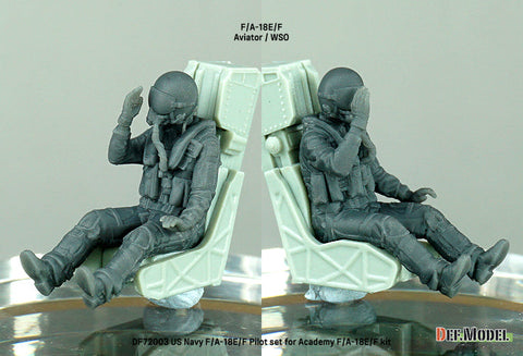 DEFモデル DF72003 1/72 アメリカ海軍 F/A-18E/F パイロットセット(3体) (アカデミー用)
