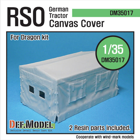 DEFモデル DM35017 1/35 RSO トラクター用キャンバスカバー (ドラゴン用)