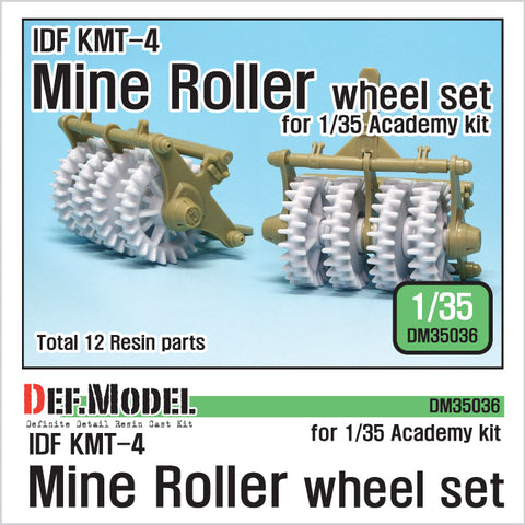 DEFモデル DM35036 1/35 IDF KMT-4 マインローラー ホイールセット (アカデミー用)