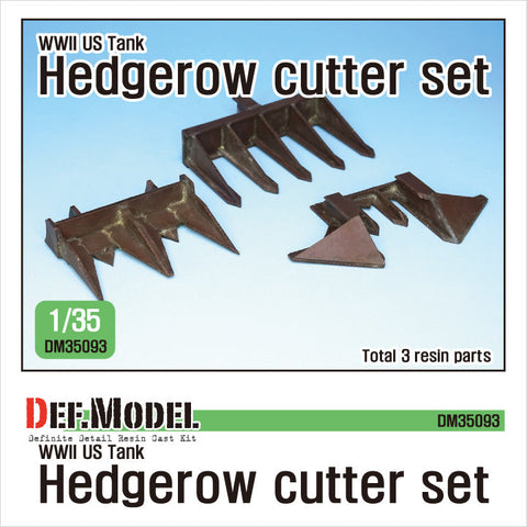 DEFモデル DM35093 1/35 WWII アメリカ戦車用 ヘッジロウカッターセット ( タミヤ用)