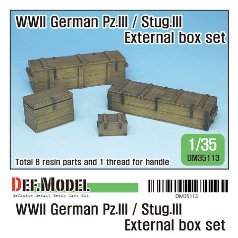 DEFモデル DM35113 1/35 WWII ドイツ III号戦車/III号突撃砲用木箱セット (各社対応)
