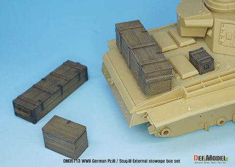 DEFモデル DM35113 1/35 WWII ドイツ III号戦車/III号突撃砲用木箱セット (各社対応)