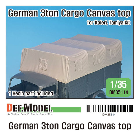 DEFモデル DM35114 1/35 ドイツ オペル ブリッツ用キャンバストップセット(イタレリ/ タミヤ用)