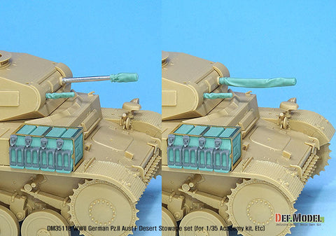 DEFモデル DM35118 1/35 ドイツ II号戦車F型 アフリカ戦線車載収納セット(各社対応)