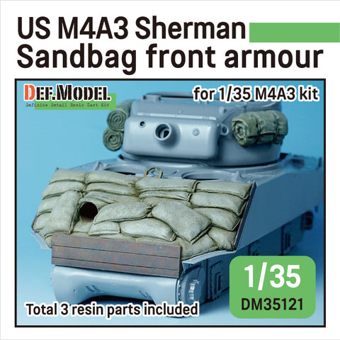 DEFモデル DM35121 1/35 WWII アメリカ M4 A2/A3 シャーマン サンドバッグフロントアーマー (各社対応)