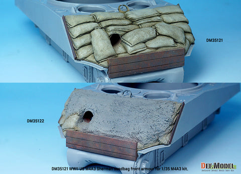DEFモデル DM35121 1/35 WWII アメリカ M4 A2/A3 シャーマン サンドバッグフロントアーマー (各社対応)