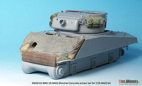 DEFモデル DM35122 1/35 WWII アメリカ M4A2/A3 シャーマン コンクリート 47度 フロントアーマー(各社対応)
