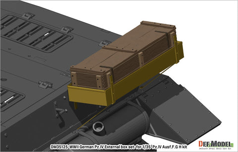 DEFモデル DM35125 1/35 WWII ドイツ IV号戦車 G/H型用外付木製弾薬箱セット(各社対応)