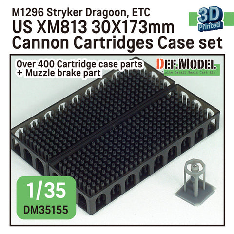 DEFモデル DM35155 1/35 アメリカ XM813 ブッシュマスターII 30mm機関砲 30x173mm弾 空薬莢セット マズルブレーキ付(M1296 ストライカー ドラゴン/ 他キット用)