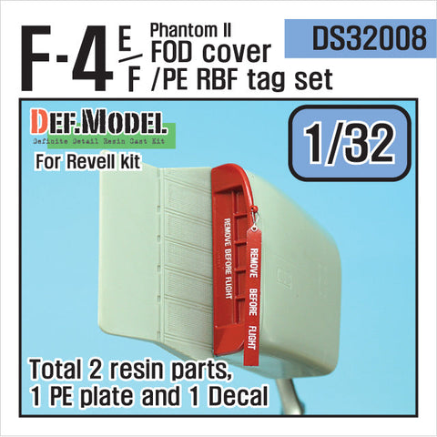 DEFモデル DS32008 1/32 F-4E/F ファントムII FODカバー・リムーブビフォーフライトタグ(レベル用)