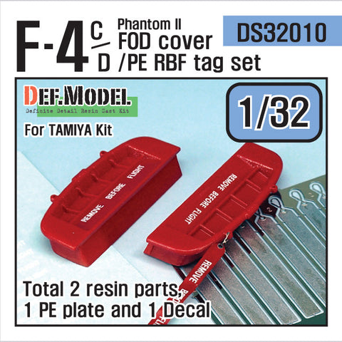 DEFモデル DS32010 1/32 F-4C/D ファントムII FODカバー・リムーブビフォーフライトタグ(タミヤ用)