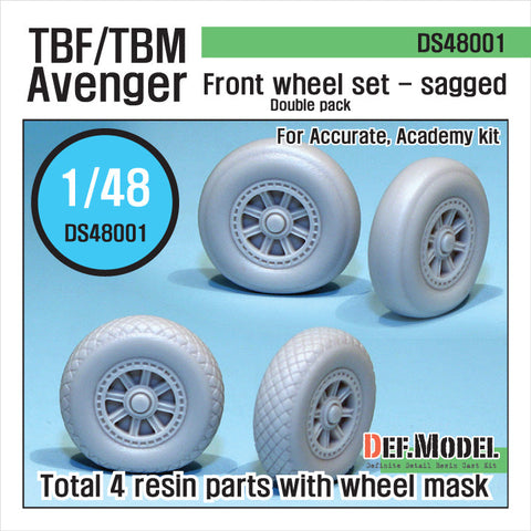 DEFモデル DS48001 1/48 TBF/TBM アベンジャー 自重変形メインタイヤ (アキュレイトミニチュア用)