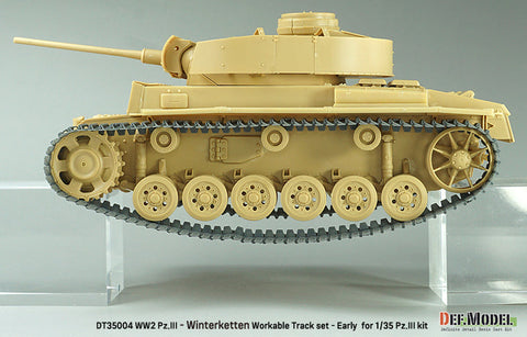DEFモデル DT35004 1/35 WWII ドイツ III号戦車用 40cm可動履帯セット 冬季用ヴィンターケッテ (各社対応)