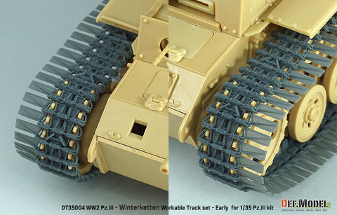 DEFモデル DT35004 1/35 WWII ドイツ III号戦車用 40cm可動履帯セット 冬季用ヴィンターケッテ (各社対応)