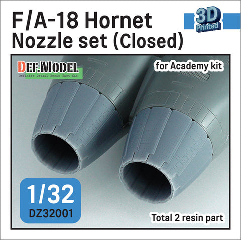 DEFモデル DZ32001 1/32 F/A-18A/B/C/D ホーネット用排気ノズル クローズ(アカデミー用)