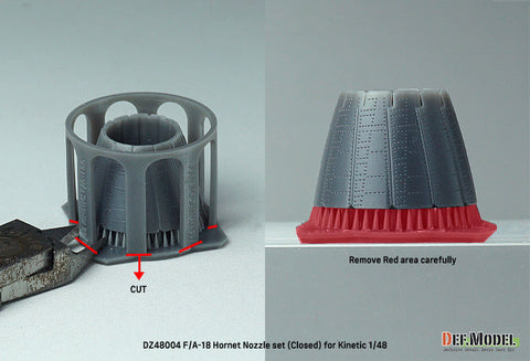 DEFモデル DZ48004 1/48 F/A-18A F/A-18A ホーネット 排気ノズル クローズ (キネティック用)