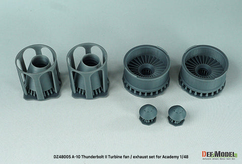 DEFモデル DZ48005 1/48 A-10 サンダーボルトII タービンファン/排気ノズルセット (アカデミー用)