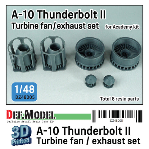 DEFモデル DZ48005 1/48 A-10 サンダーボルトII タービンファン/排気ノズルセット (アカデミー用)