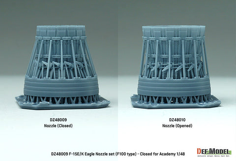 DEFモデル DZ48009 1/48 F-15E/K イーグル F100タイプ 排気ノズル クローズ(アカデミー用)