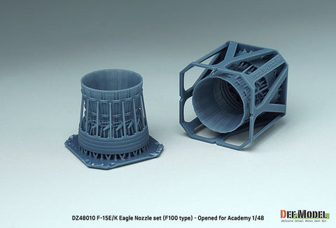 DEFモデル DZ48010 1/48 F-15E/K イーグル F100タイプ 排気ノズル オープン (アカデミー用)