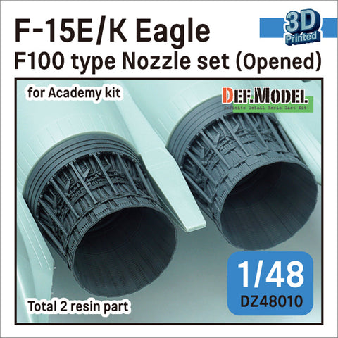 DEFモデル DZ48010 1/48 F-15E/K イーグル F100タイプ 排気ノズル オープン (アカデミー用)