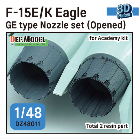 DEFモデル DZ48011 1/48 F-15E/K イーグル GEタイプ 排気ノズル オープン (アカデミー用)