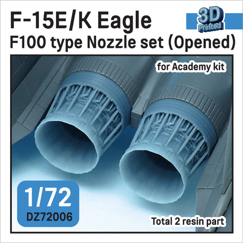 DEFモデル DZ72006 1/72 F-15E/K イーグル用F100型排気ノズル オープン(アカデミー用)