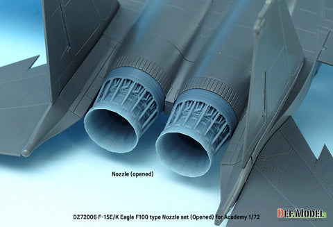 DEFモデル DZ72006 1/72 F-15E/K イーグル用F100型排気ノズル オープン(アカデミー用)