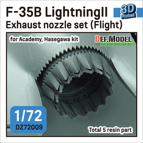 DEFモデル DZ72009 1/72 1/72 F-35B ライトニングII 排気ノズル 飛行状態 (アカデミー/ ハセガワ用)