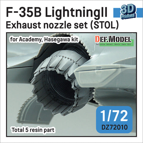 DEFモデル DZ72010 1/72 F-35B ライトニングII 排気ノズル STOL状態 (アカデミー/ ハセガワ用)