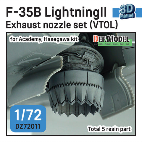 DEFモデル DZ72011 1/72 F-35B ライトニングII 排気ノズル VTOL状態 (アカデミー/ ハセガワ用)