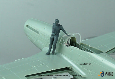 DEFモデル JD72008 1/72 P-51D マスタング デカールセットフィギュア付き ムービーコレクション No.13 - マーベリック (タミヤ/ 他キット)