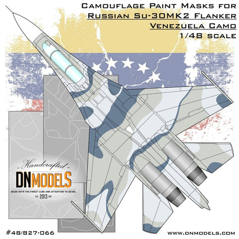 DNモデル 48/827-066 1/48 Su-30MK2 ベネズエラフランカー用迷彩塗装マスク(ホビーボス用)