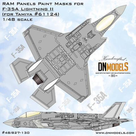 DNモデル 48/827-130 1/48 F-35A ライトニング II RAMパネル"初期型"塗装マスクセット(タミヤ 61124用)