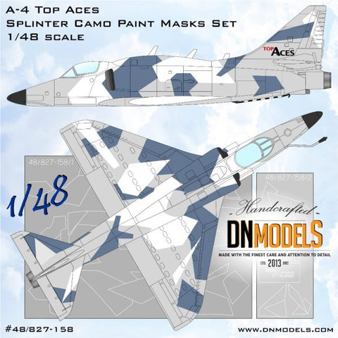 DNモデル 48/827-158 1/48 A-4 トップエース スプリンター カモフラージュ ペイント マスク セット(全キット用)