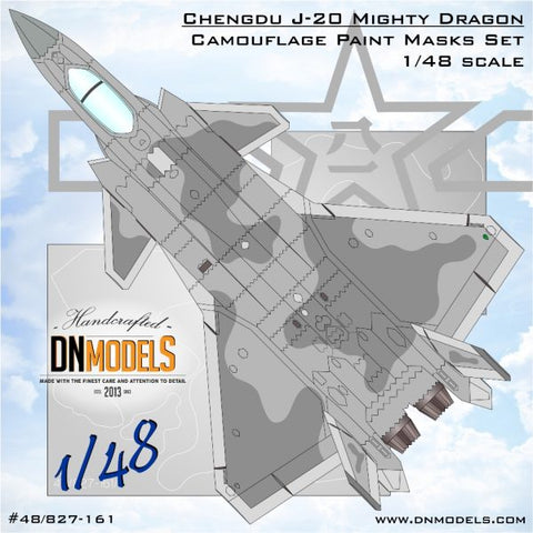 DNモデル 48/827-161 1/48 成都 J-20 マイティドラゴン迷彩塗装マスクセット(全キット用)