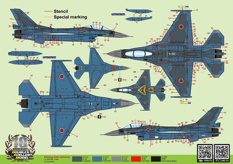 DXM 01-7134 1/72 航空自衛隊 F-2A バイパーゼロ 3SQ/8SQ スペシャルシェイム