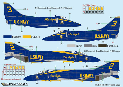 DXM 21-4250 1/48 アメリカ海軍 A-4F & F-4J エアロバティックチーム ブルーエンジェルス