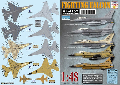 DXM 1/48 41-4159 アメリカ空軍/シンガポール空軍 F-16A/C ファイティングファルコン コレクション#3