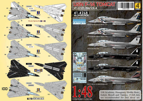 DXM 41-4268 1/48 アメリカ海軍 F-14A VF-2/VX-4/VF-154 トムキャットコレクション #4