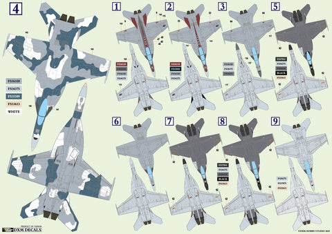 DXM 51-4272 1/48 アメリカ海軍 F/A-18E/F スーパーホーネット VFA-22 & VFC-12(ハセガワ,Meng, レベル用)