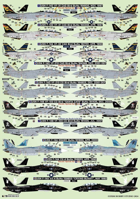 DXM 51-7160 1/72 アメリカ海軍 VF-31/VF-32/VF-103/VF-213/NSAWC F-14 トムキャットコレクション #5