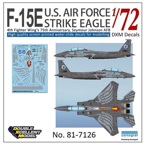 DXM 81-7126 1/72 アメリカ空軍 F-15E ストライクイーグル 第4戦闘航空団 75周年記念