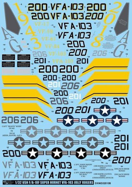 DXM 91-3308 1/32 アメリカ海軍 F/A-18F スーパー ホーネット VFA-103 "ジョリー ロジャース"