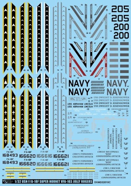 DXM 91-3308 1/32 アメリカ海軍 F/A-18F スーパー ホーネット VFA-103 "ジョリー ロジャース"