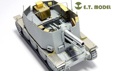 E.T.モデル E35-005 1/35 WWII ドイツ Sd.Kfz.138/1 H型 15cm sIG33/1 “グリレ”(ドラゴン 6470用) エッチングパーツ