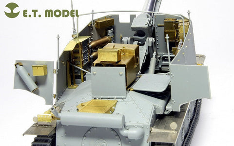 E.T.モデル E35-005 1/35 WWII ドイツ Sd.Kfz.138/1 H型 15cm sIG33/1 “グリレ”(ドラゴン 6470用) エッチングパーツ