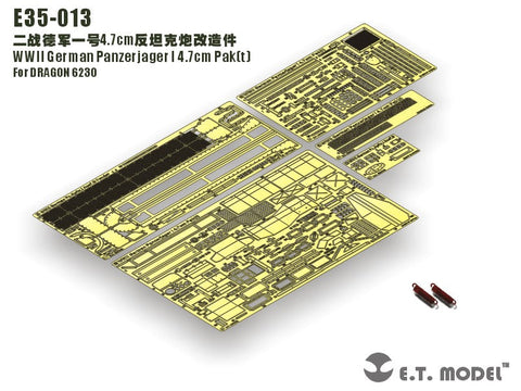 E.T.モデル E35-013 1/35 WWII ドイツ I号 4.7cm 対戦車自走砲(ドラゴン 6230用) エッチングパーツ
