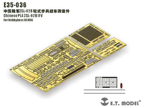 E.T.モデル E35-036 1/35 中国人民解放軍 ZSL-92B 歩兵戦闘車(ホビーボス 82456用) エッチングパーツ